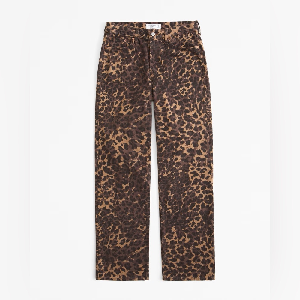 Abercrombie & Fitch Leopard Print Flare Jeans